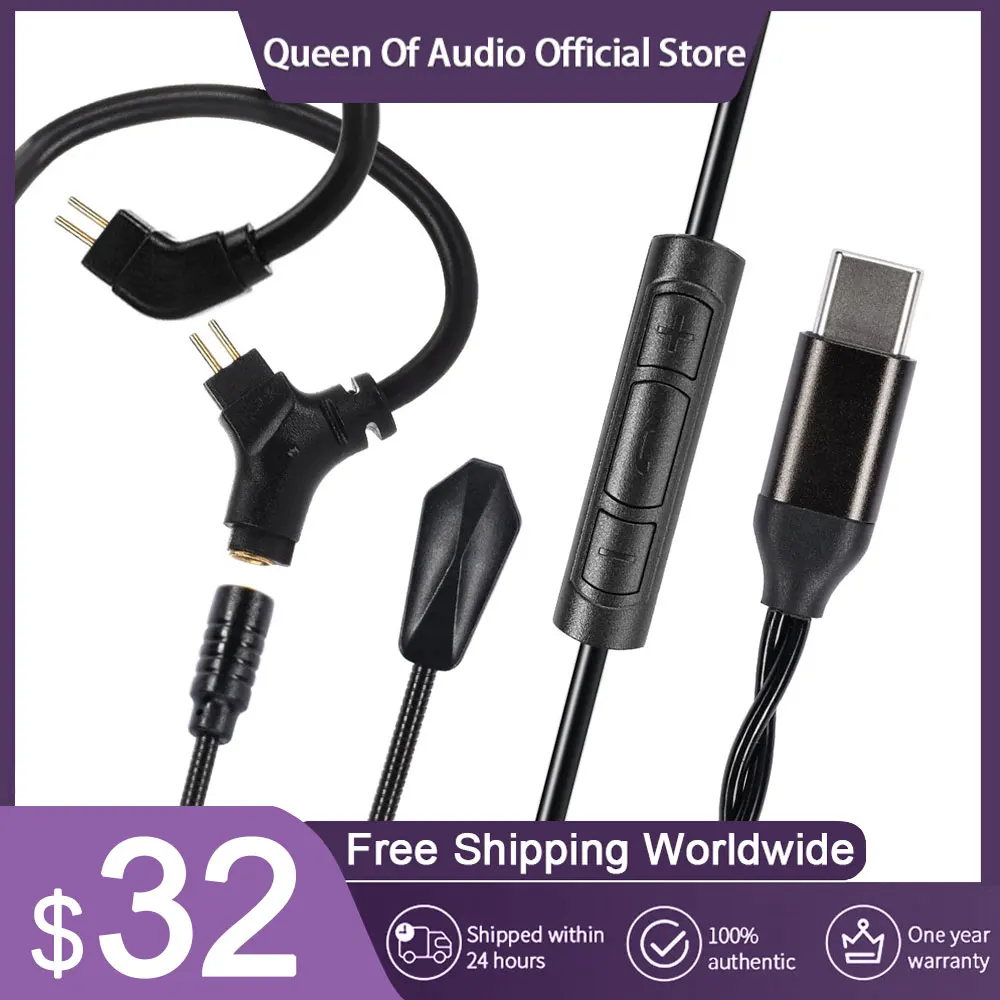 

Kinera Celest Ruyi Pro With DSP USB-C Earphone Cable Detachable Boom 0.78 2pin/MMCX Mic IEMs Gaming Esports Headset Accessories