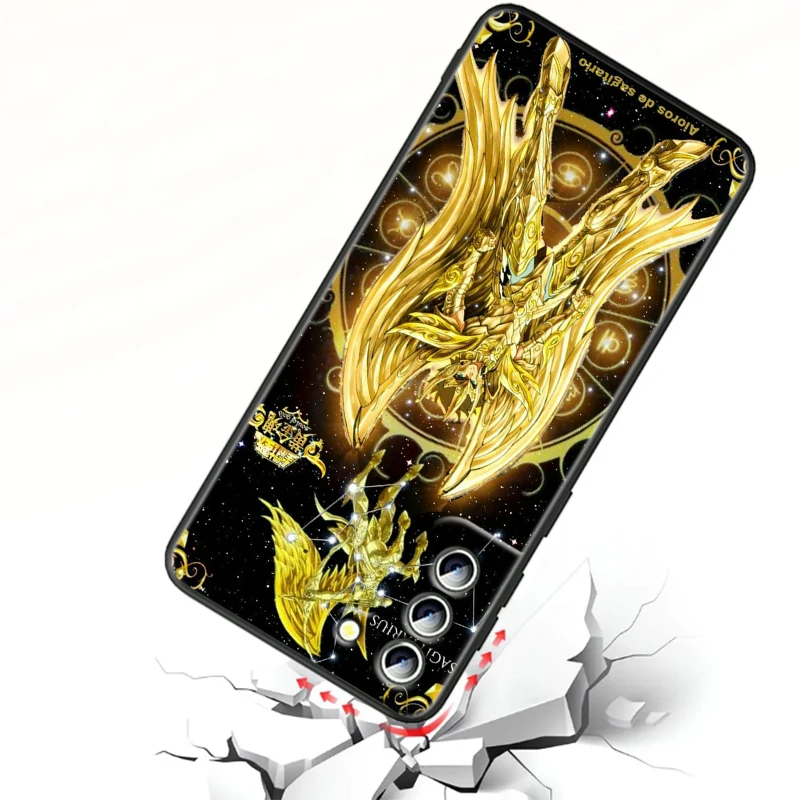 Saint Seiya 12 Constellations For Samsung Galaxy S24 S23 S22 S21 S20 FE S10 S10E Plus Ultra Pro Lite 5G Black Cover Phone Case