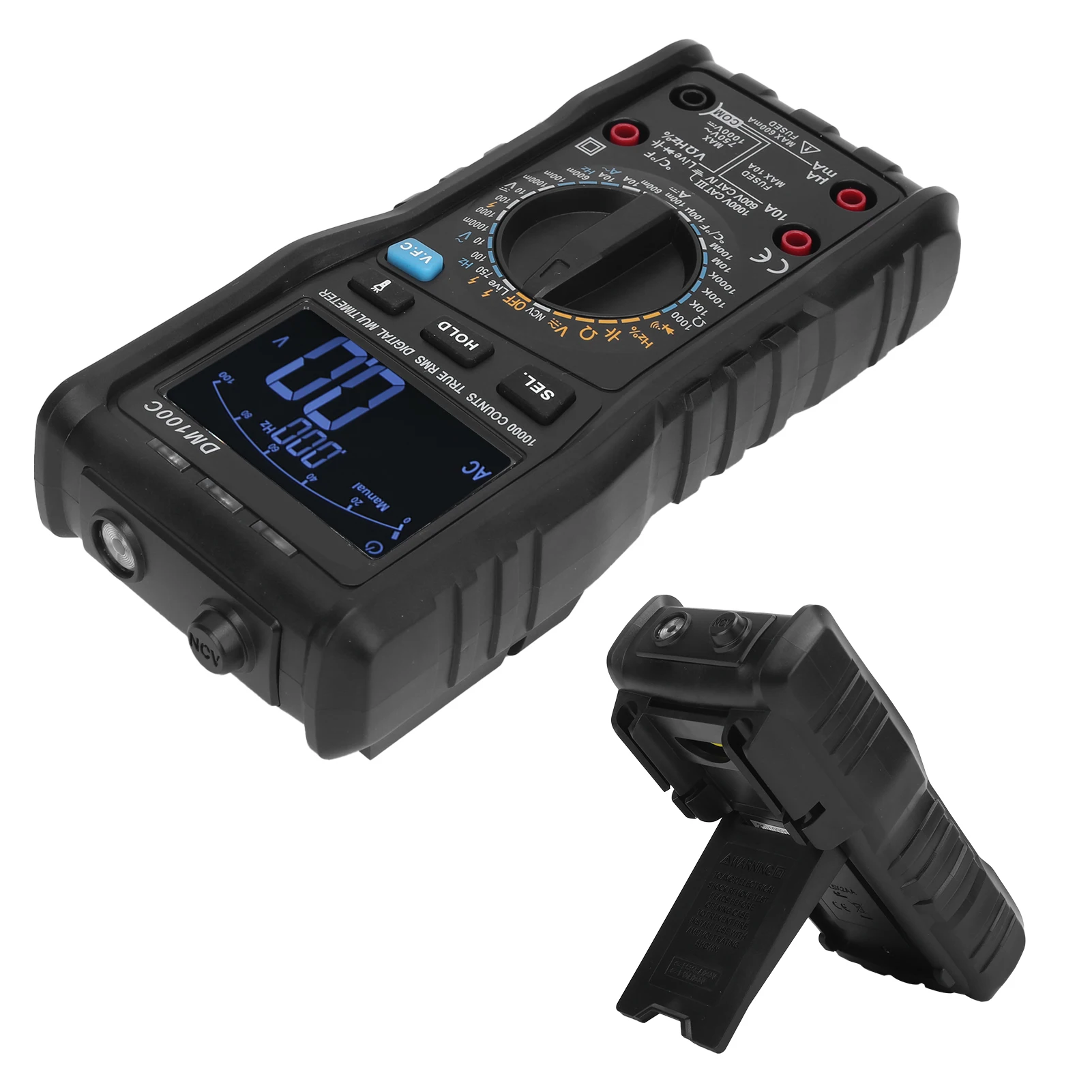 DM100C Multimeter with NCV Detection and LIVE Function for Safe Live Circuit Identification Without Direct Contact or Probing