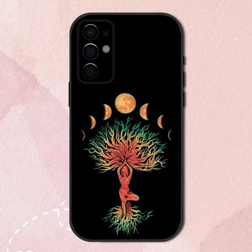 Boom Van Het Leven Ruimte Telefoonhoesje Voor Samsung S24,S21,S22,S23,S30,Ultra,S20,Plus,Fe,Lite,Note,10,9,5G Zwarte Softshell