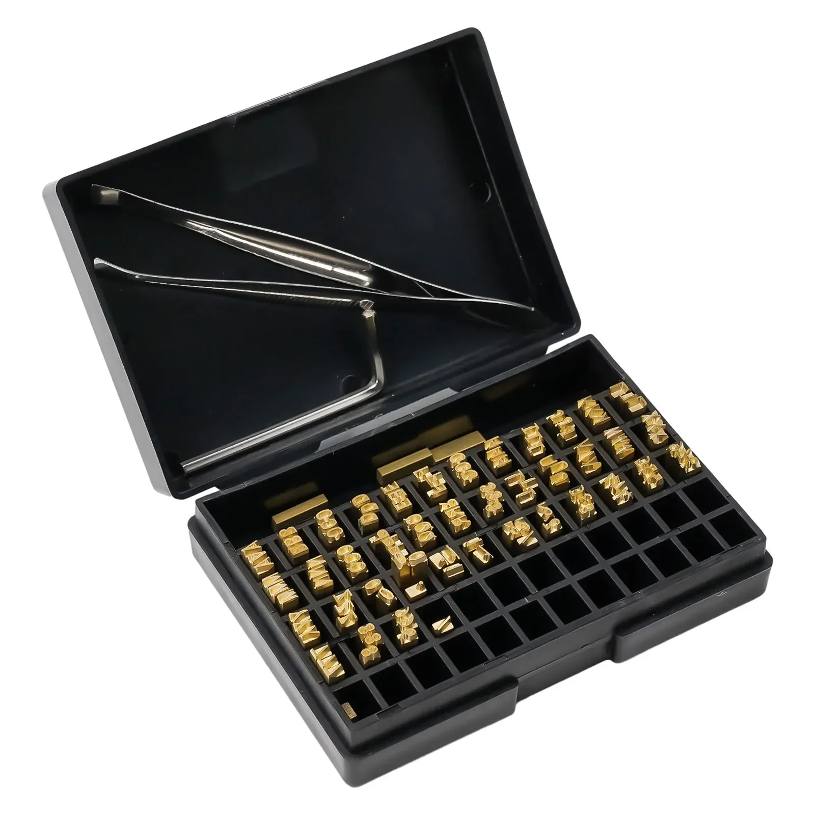 1 Set 120 pezzi 2*3*15cm per etichettatrice Hot Stamp Word Grain Copper Letter Coding Machine per HP-241 DY-8 Hot Stamp Parts