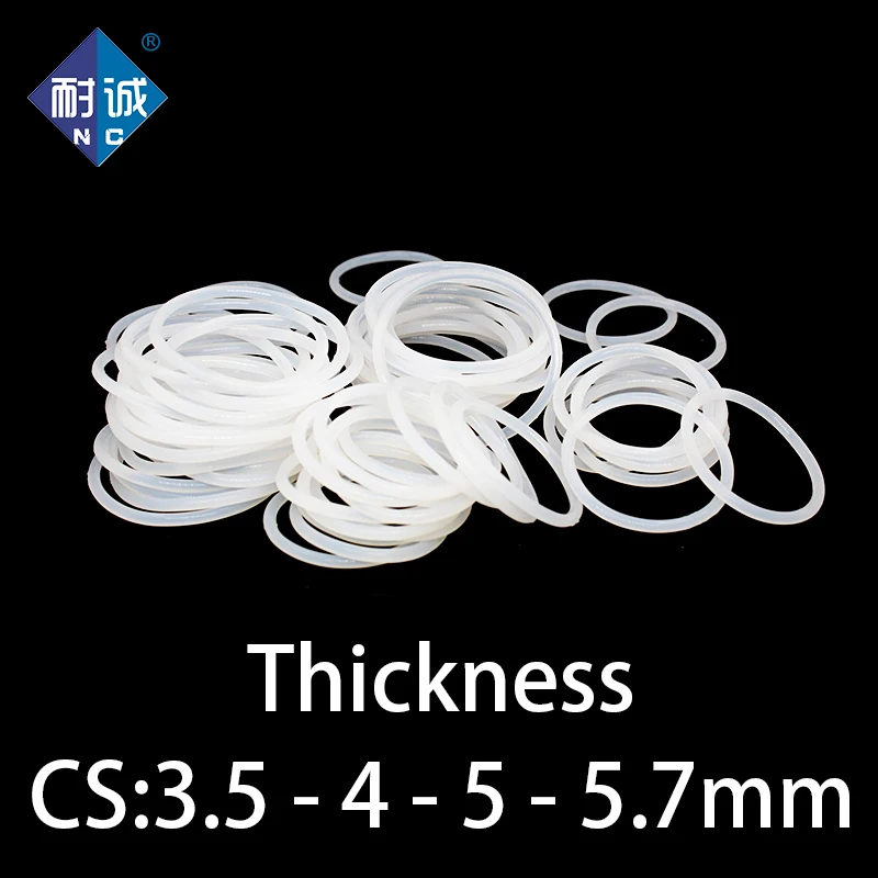 O-ring thickness 2.8/3.5/4/5/5.7mm CS silicone VMQ sealing temperature resistant gasket rubber ring complete in specifications