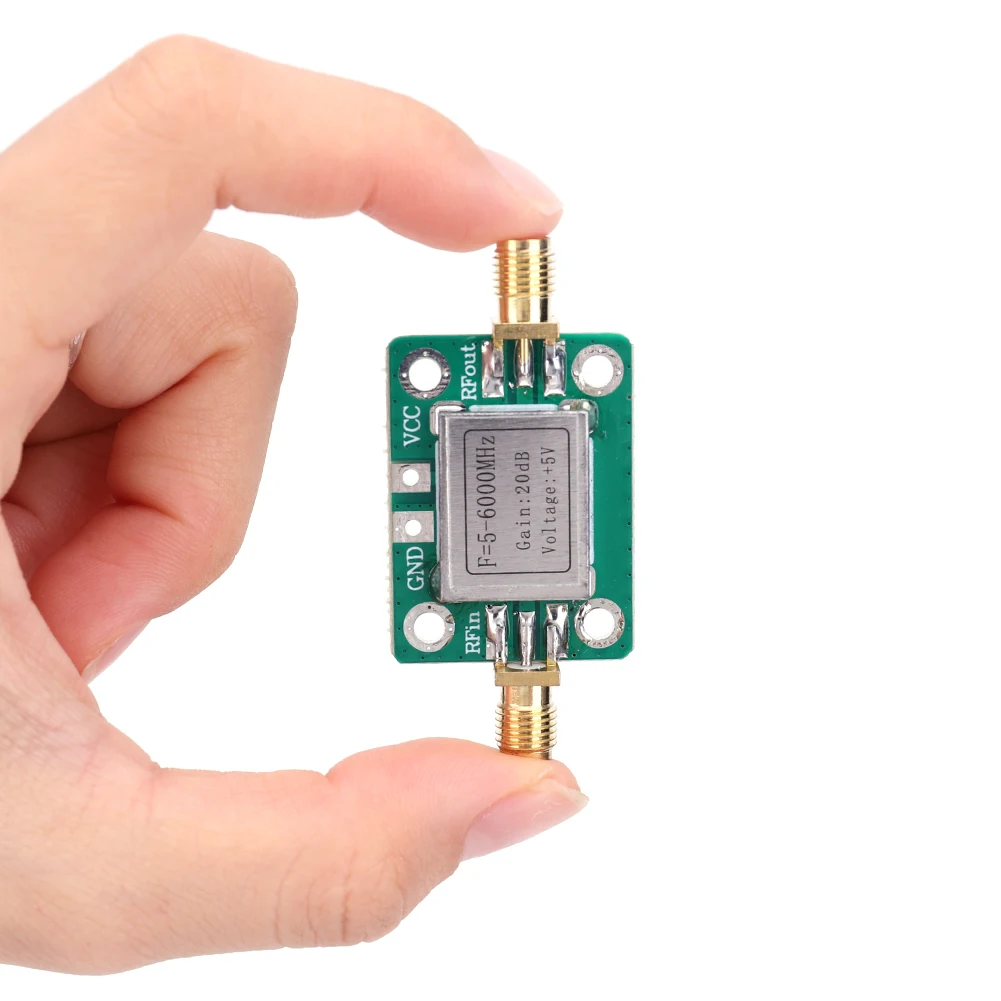 5-6000MHz RF Wideband Amplifier VFH UHF SHF Broadband Radio Frequency Amplifier Module DC 5V RF Signal Power Amplifier Board