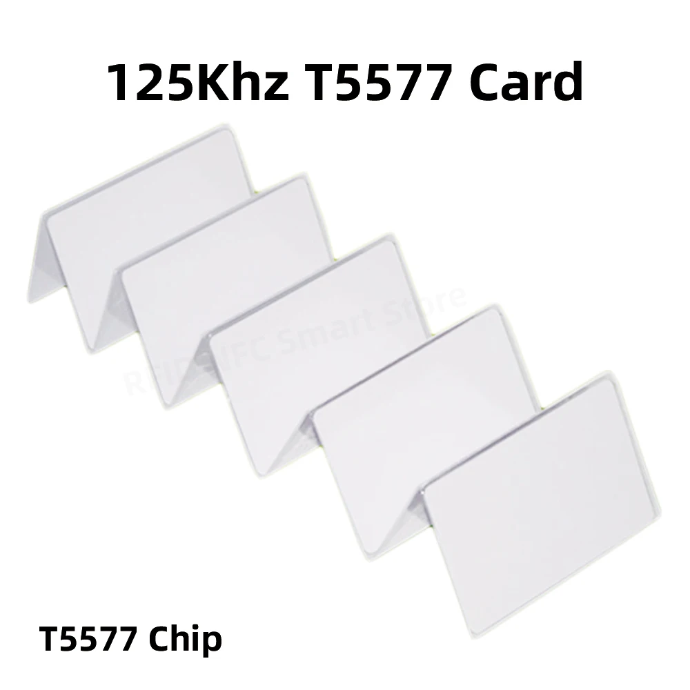 T5577 Blank Card RFID Chip Cards 125Khz Copy Rewritable Writable Rewrite Duplicate PROXIMITY Smart Access Control Key Card