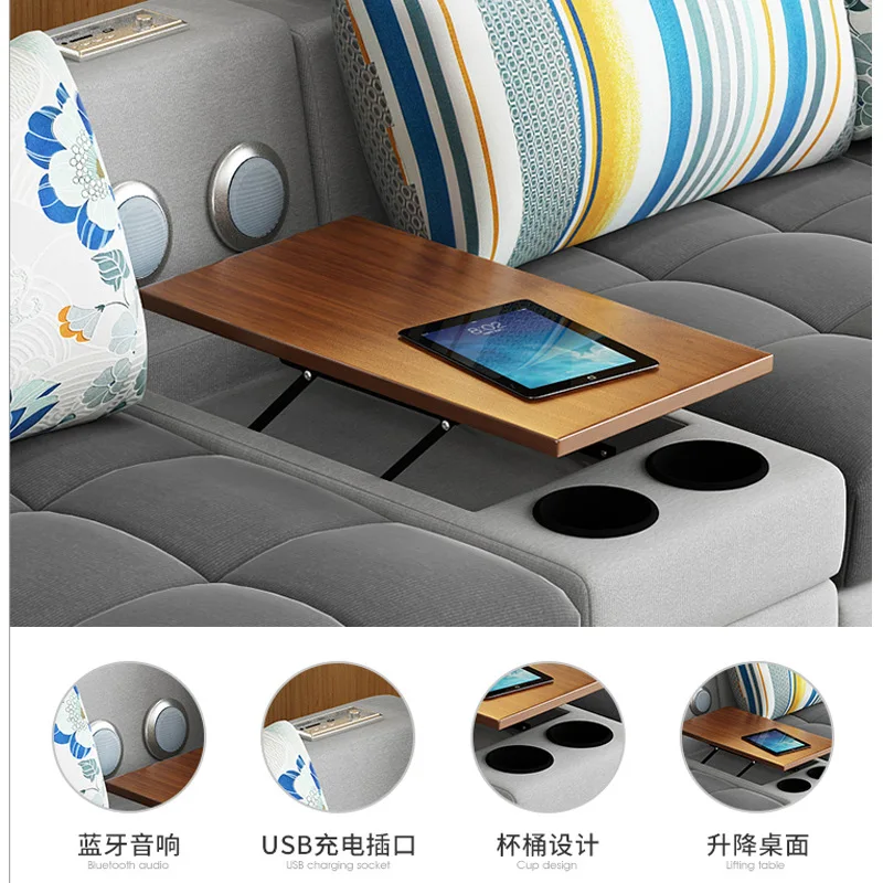 Nordic Internet celebrity fabric sofa, simple modern no-wash technology cloth sofa