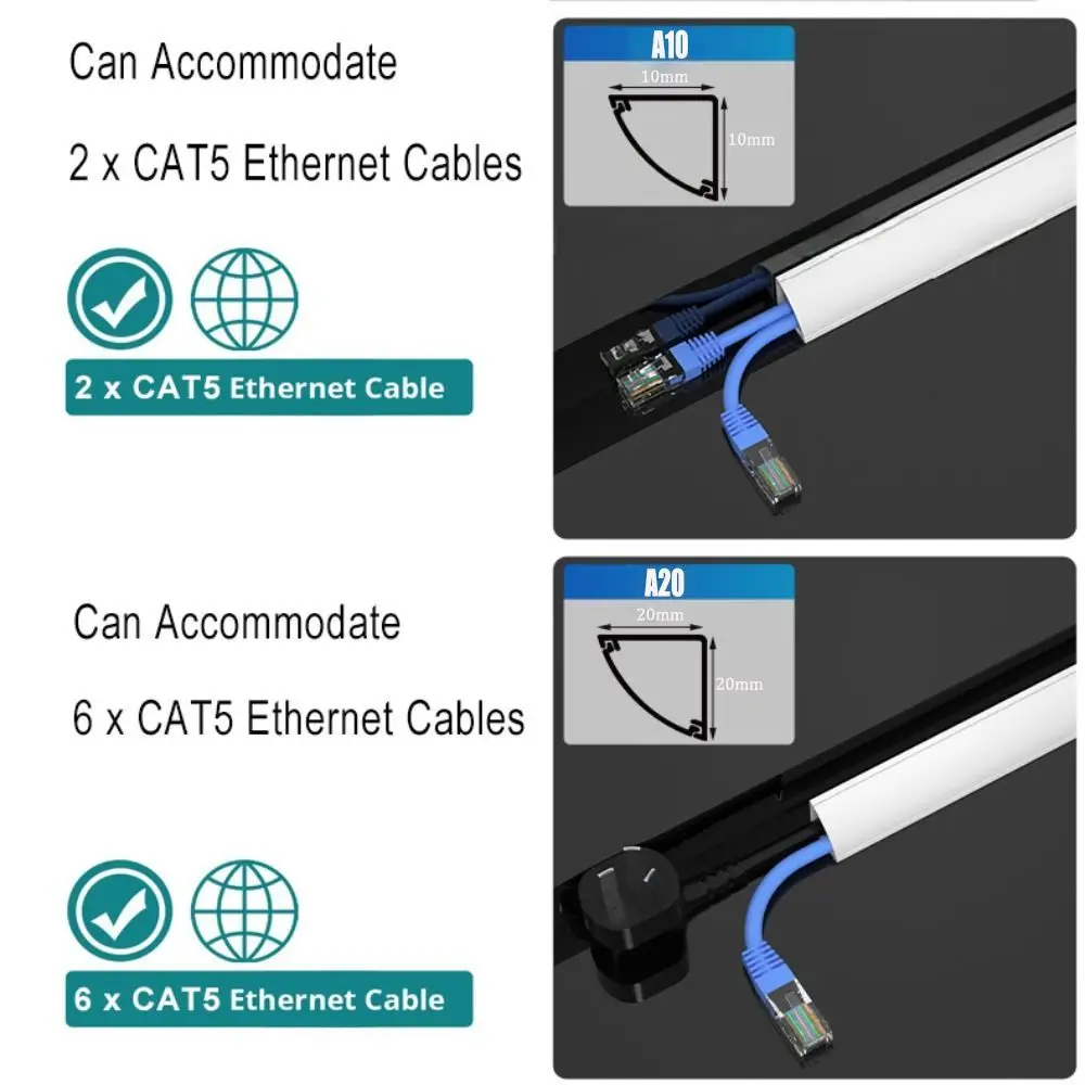 Colorful Paintable Corner Cable Concealer Triangle PVC Wire Cover Self Adhesive No Drill Skirting Line Wall Floor