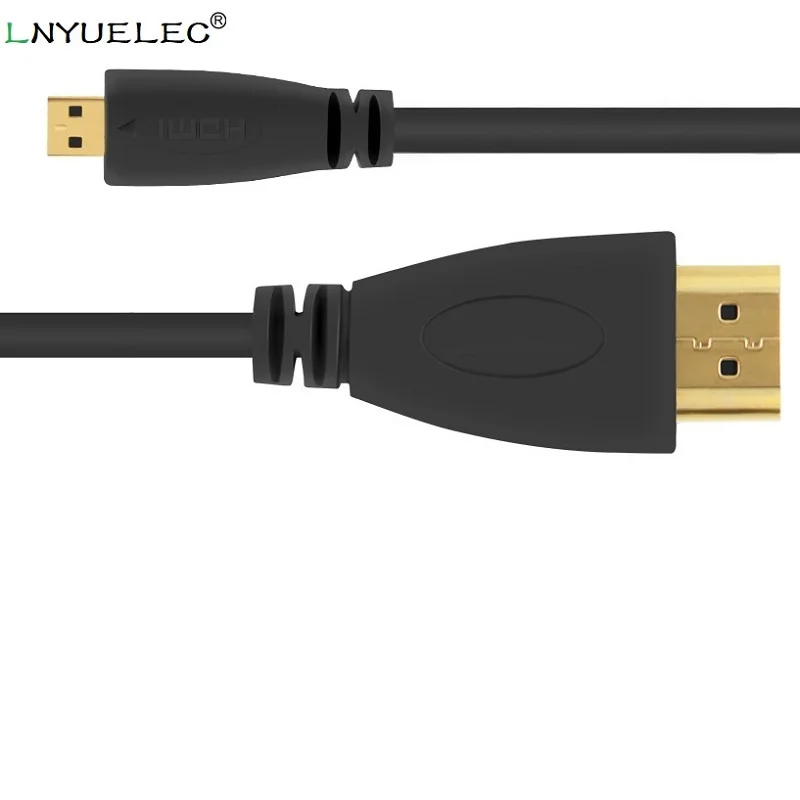 MicroHDMI (Type D) to HDMI-compatible(Type A) gold plated (High Speed)  Supports Ethernet, 3D, 4K  and Ethernet capable