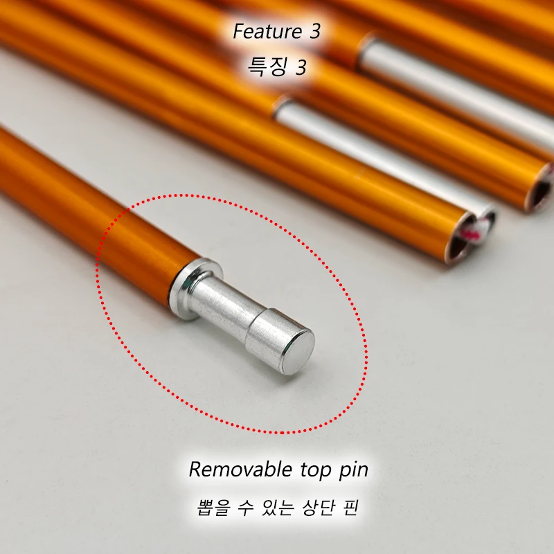 Zeltgestell-Ersatzteile: 8mm Aluminium-Zeltstange 3,6m 4m 4,4m – Reparaturzubehör für Outdoor-Camping-Fiberglas-Zeltstangen – Detail 12