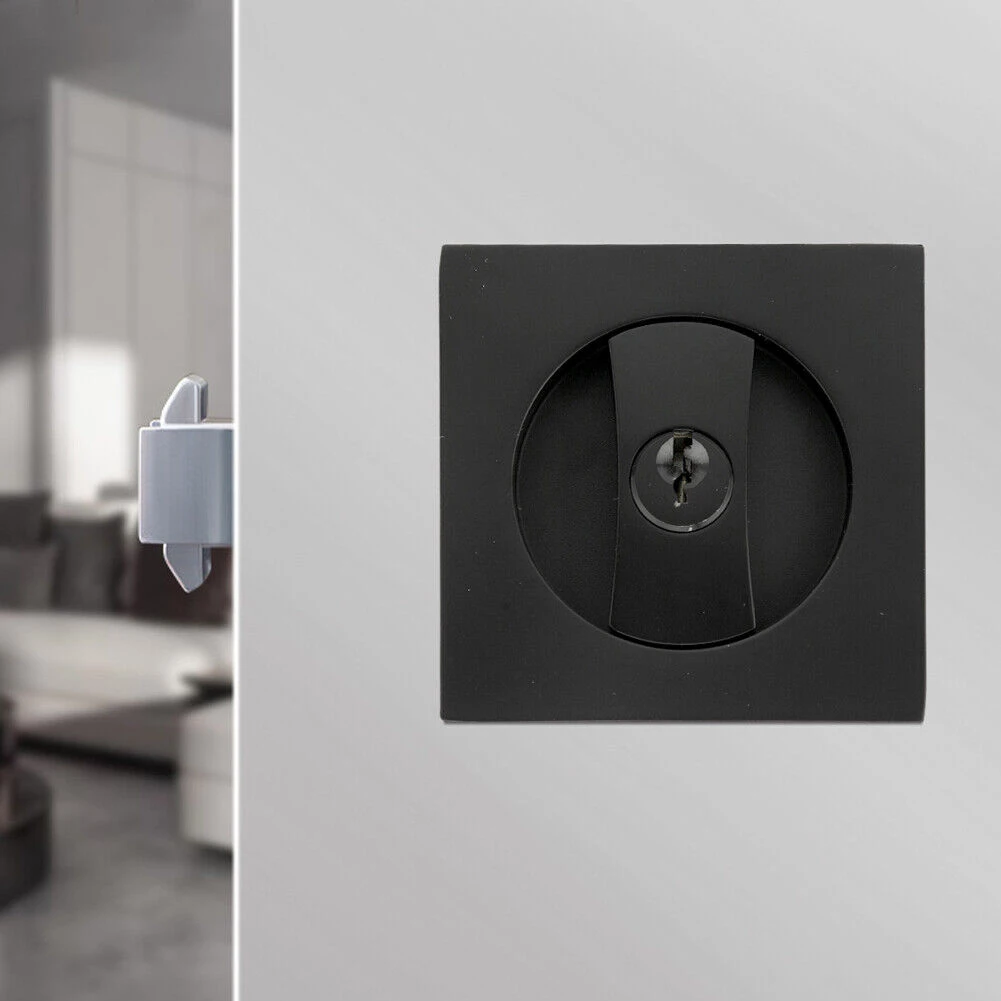 Deurslot Privacy Hardware Dubbele haak Zak Deurslot Bed Vierkant Verzonken Schuifbaar Ingebed Schuifdeurslot Binnen