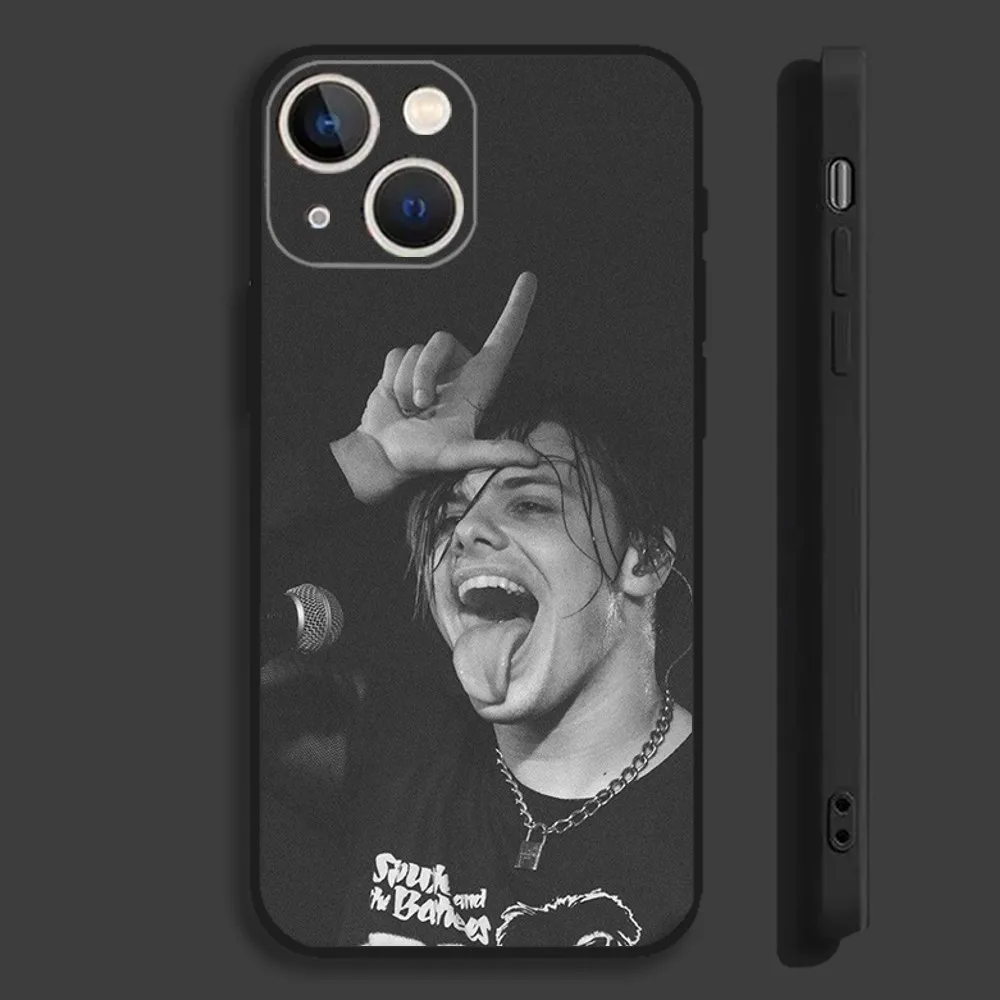 Capa de telefone Singer Y-Yungblud YB para iPhone 16,15,14,13,12,11,Pro,Max,Plus,Mini,X,XS,XR,8,7,6,S,SE Capa preta macia