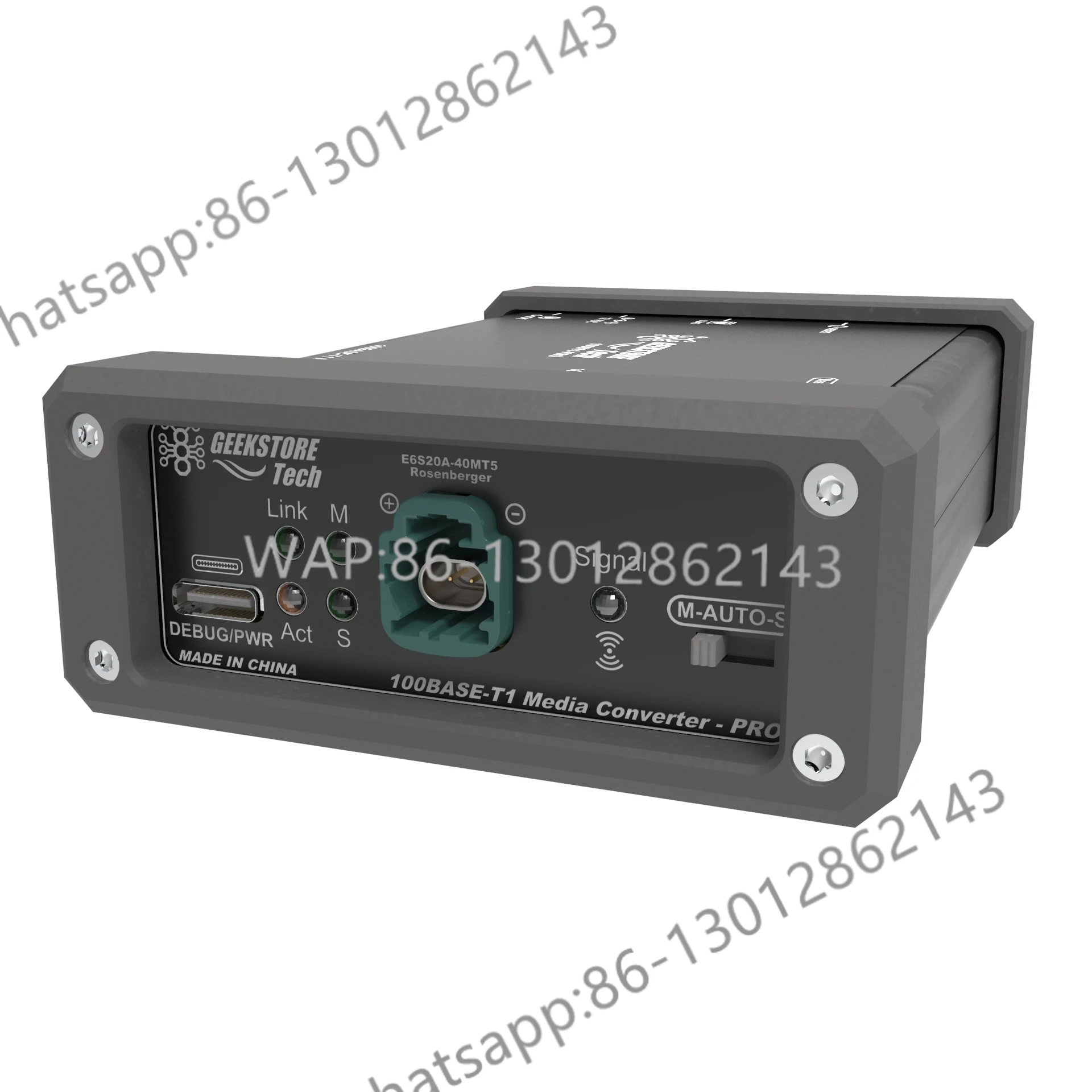 

100Base-T1 100M Automotive Ethernet Converter to RJ45 Standard Ethernet