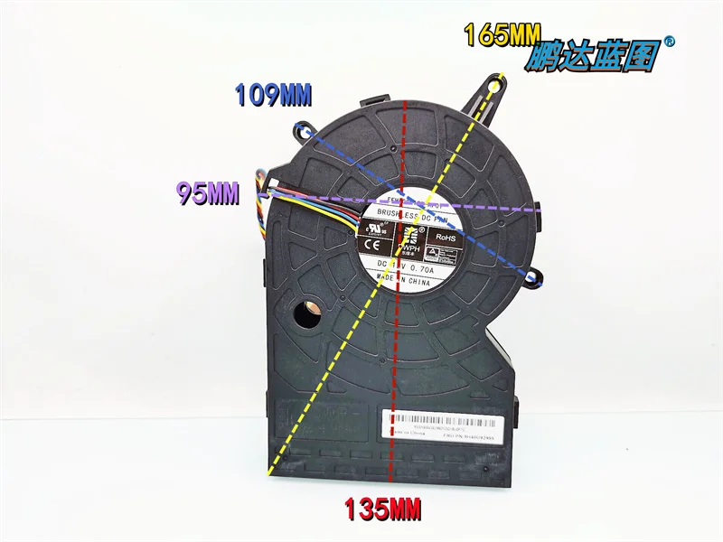 Imagem -05 - Turbina 135 cm Controle de Temperatura Pwm Exaustor Cpu Tudo em um Efh08e12w-kp01 12v