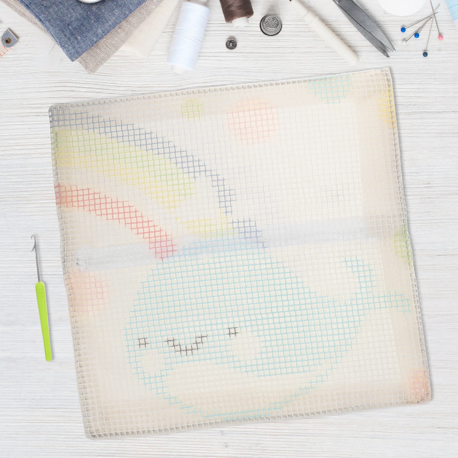 1Set Stich Stickerei Kit DIY Cartoon Design Kissen Latch Haken Kissen Handwerk Kits Home Decor Latch Haken Kissen