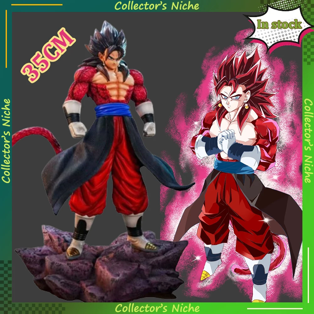

IN STOCK 35cm JT&CK Toys Dragon Ball Anime Figure Vegetto Figurine Ssj4 Figurine Super Saiyan 4 Vegetto Figure PVC Model Gift