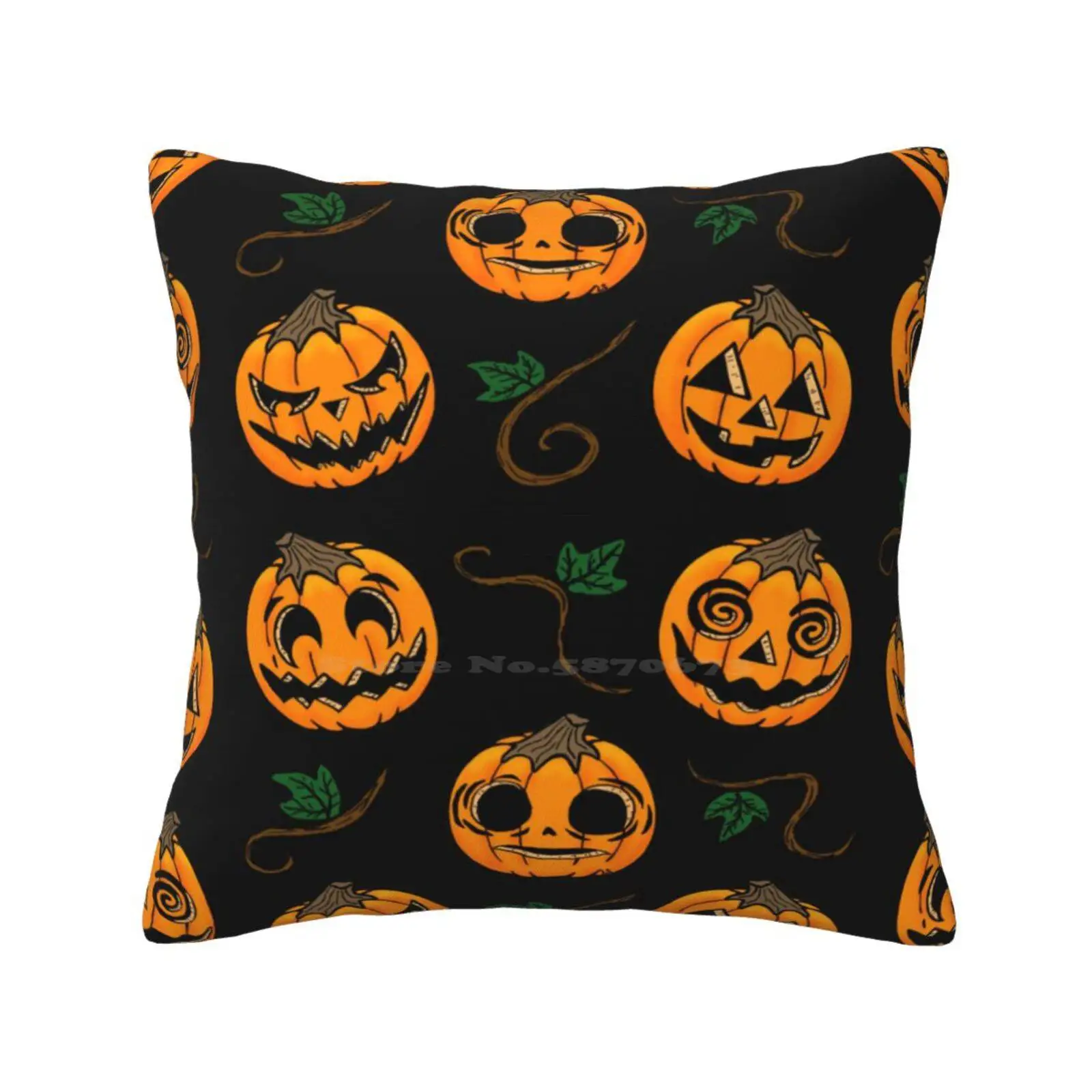 Spoopy Pumpkin Patch Fashion Sofa Throw Pillow Cover Pillowcase Lil Boo Hhn Wicked Growth Halloween Pumpkins Jack O Lantern