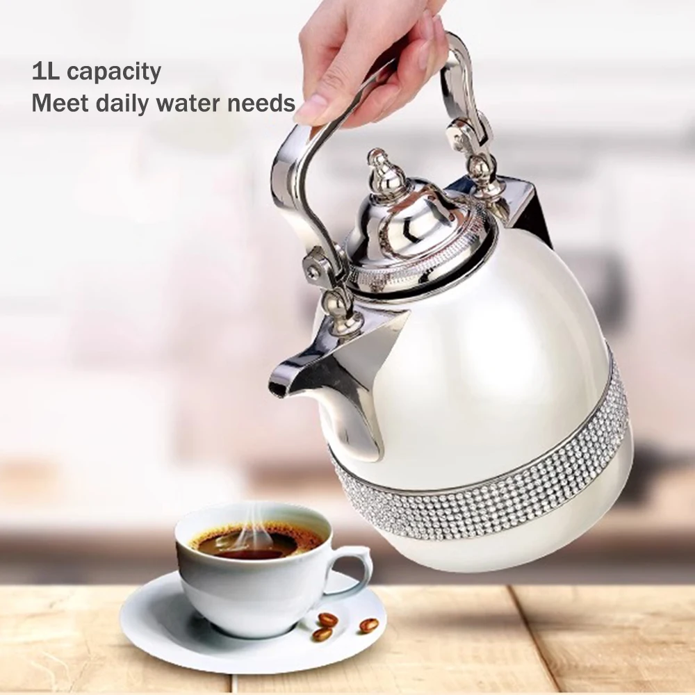 Middle Eastern style vacuum flask, Fashionable coffee pot with glass liner, Office household hot water bottle, Thermo jug, 1L view 3