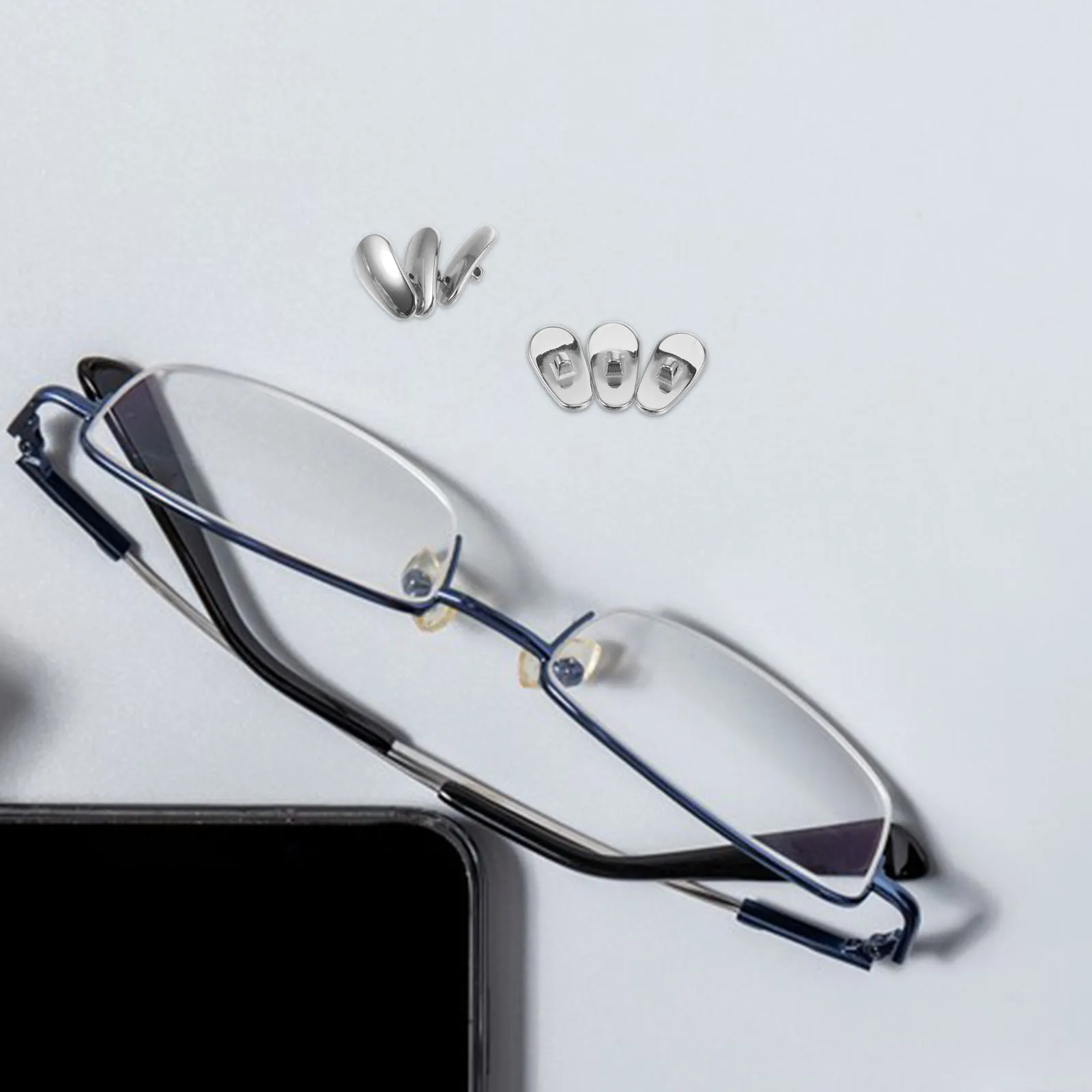 

3Pairs Ceramic Anti Slip Nose Pads Glasses Nose Guards Eyeglasses Sunglasses Replacement Anti Slip Glasses Bridge Pads