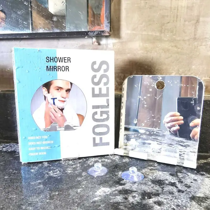 Động Du Lịch Acrylic Chống Sương Mù Tắm Gương Phòng Tắm Không Sương Mù Không Sương Mù Gương Nhà Vệ Sinh Dành Cho Nam Nữ