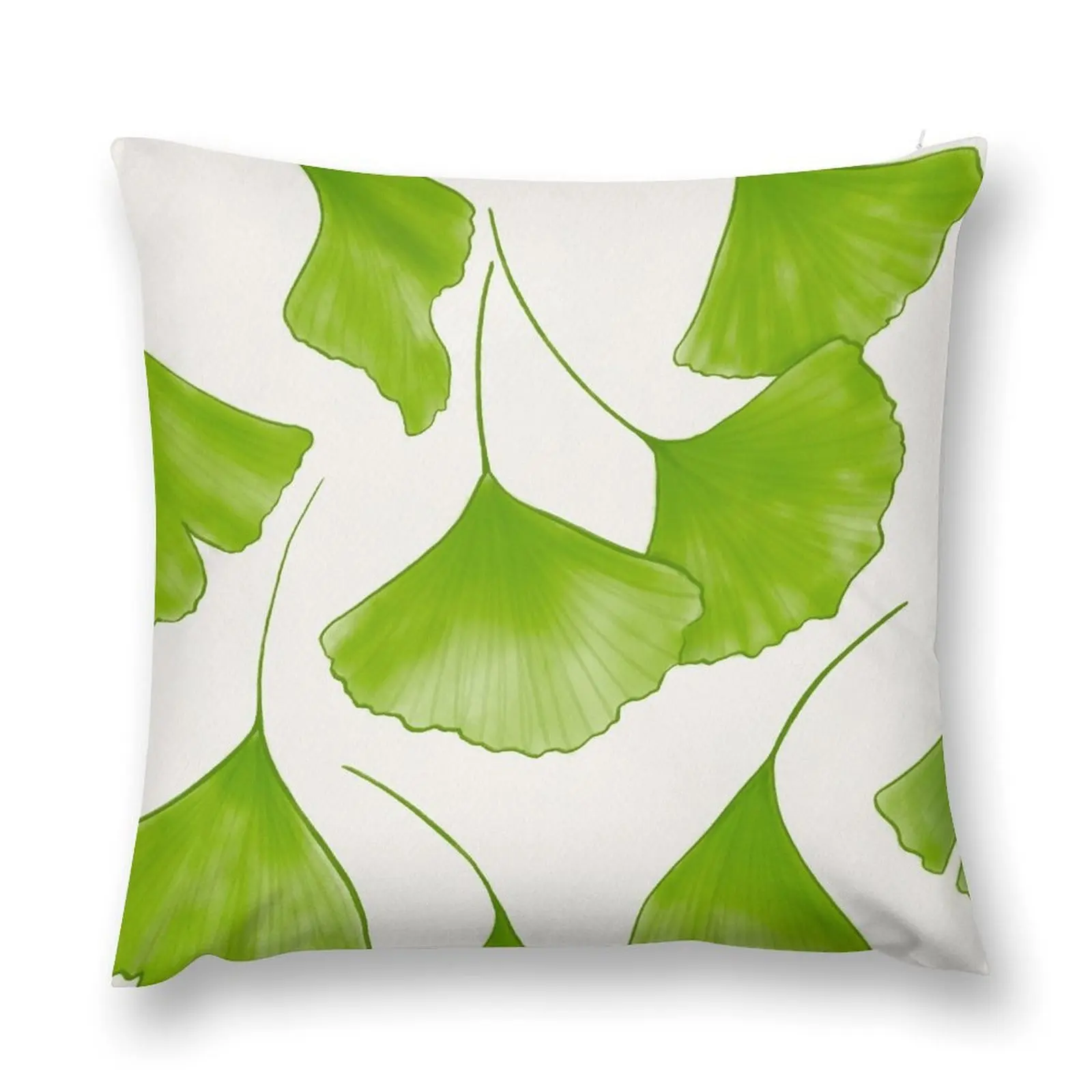 Ginkgo Biloba Watercolor Leaf Throw Pillow Christmas Pillow Cases Pillows Aesthetic Pillow Case Christmas