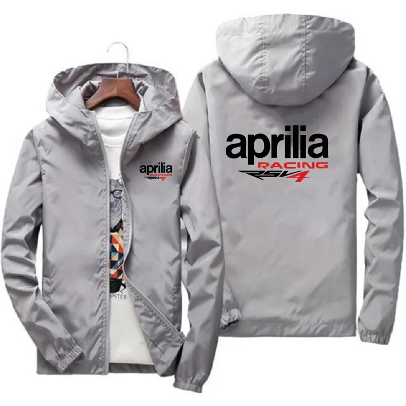 New Men\'s Casual Jackets Korean Fashion Outdoor Aprilia Racing RSV4 Jacket Hooded Windbreaker Coats Racer Factory Racing Jacket