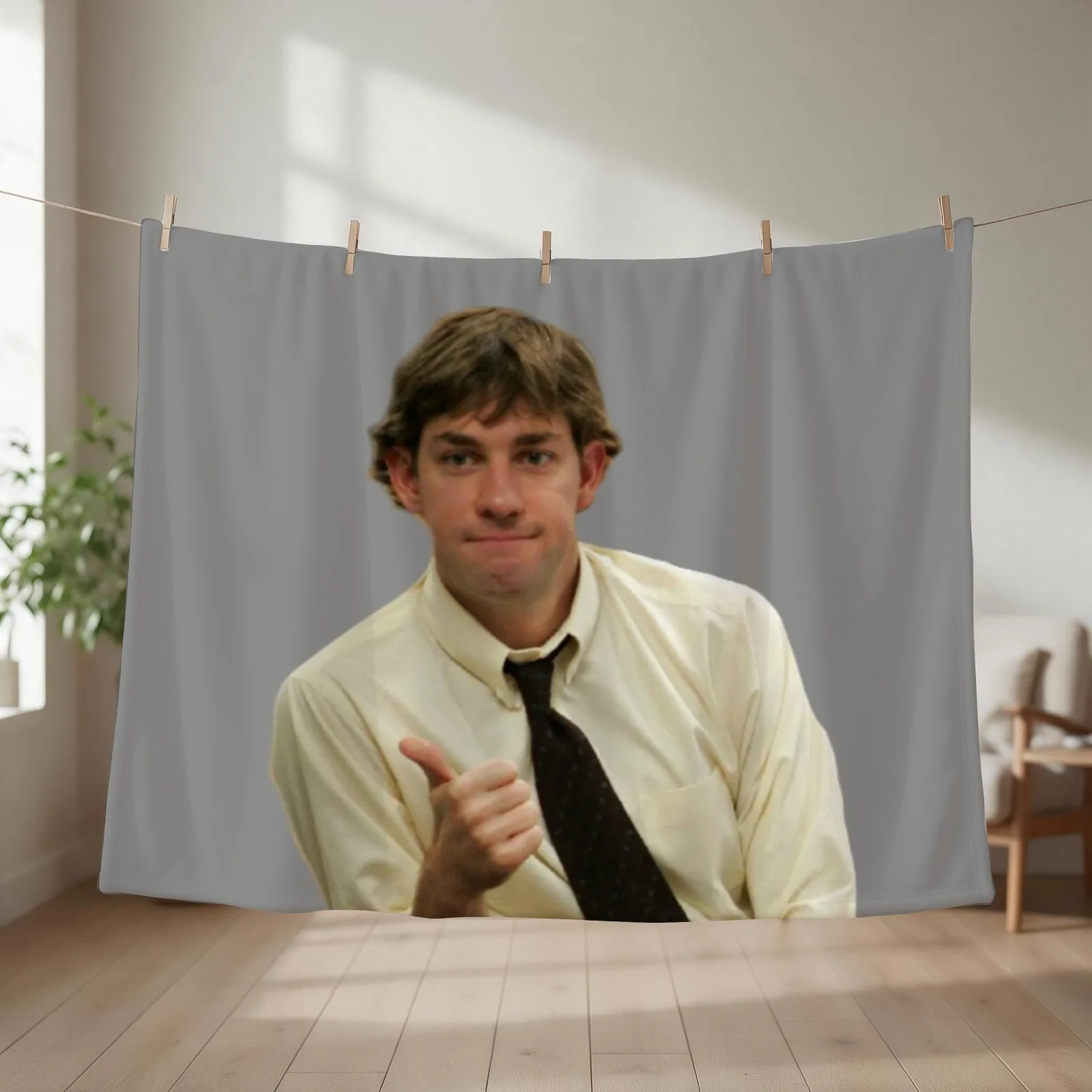Jim halpert Thumbs Up Throw Blanket For Decorative Sofa Summer Beddings Plaid for babies Blankets