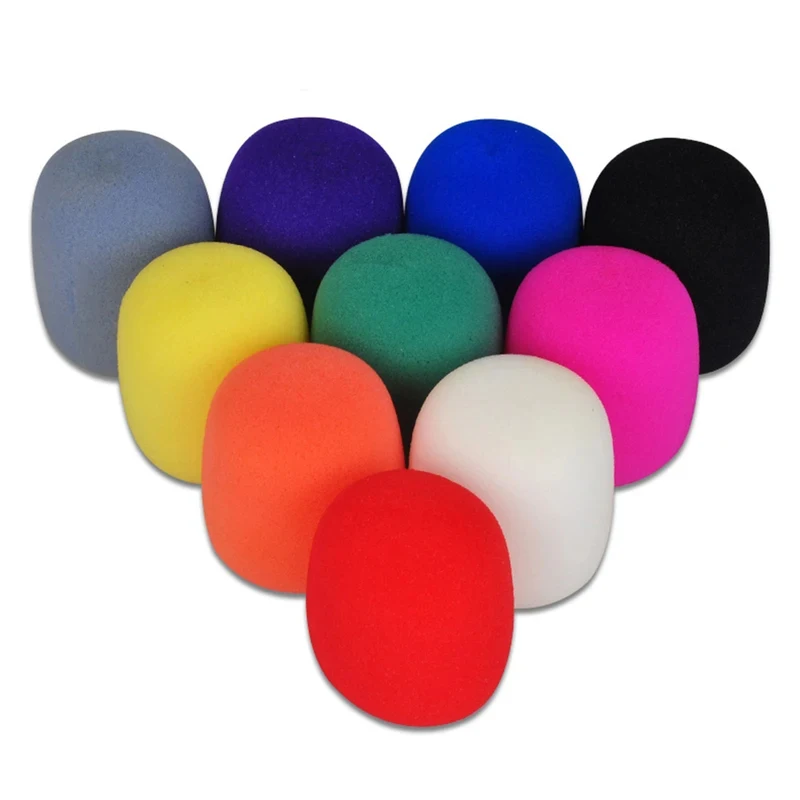 5-30pcs Mix Colors Sponge Microphone Set Replacement Foam DJ Stage Windshield Wind Shield Cover Thick Washable