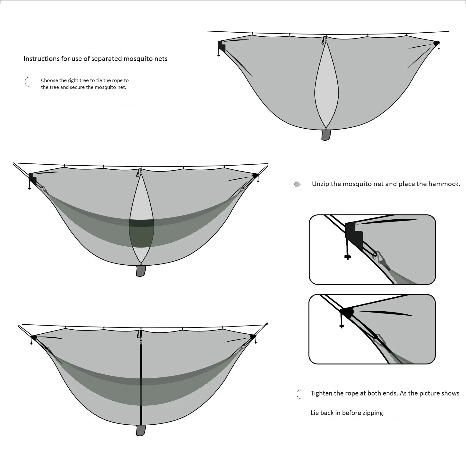 Outdoor Portable Hammock Nets Foldable Separating Mosquito Net for Travel Camping Double Person Mosquito Net