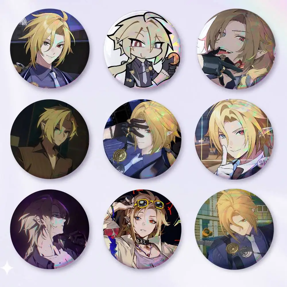 A-Z-Zenless Zone Zero Hugo Anime Round Badges, Brooches, Clothing Accessories, Birthday Gifts, Anime Conventions