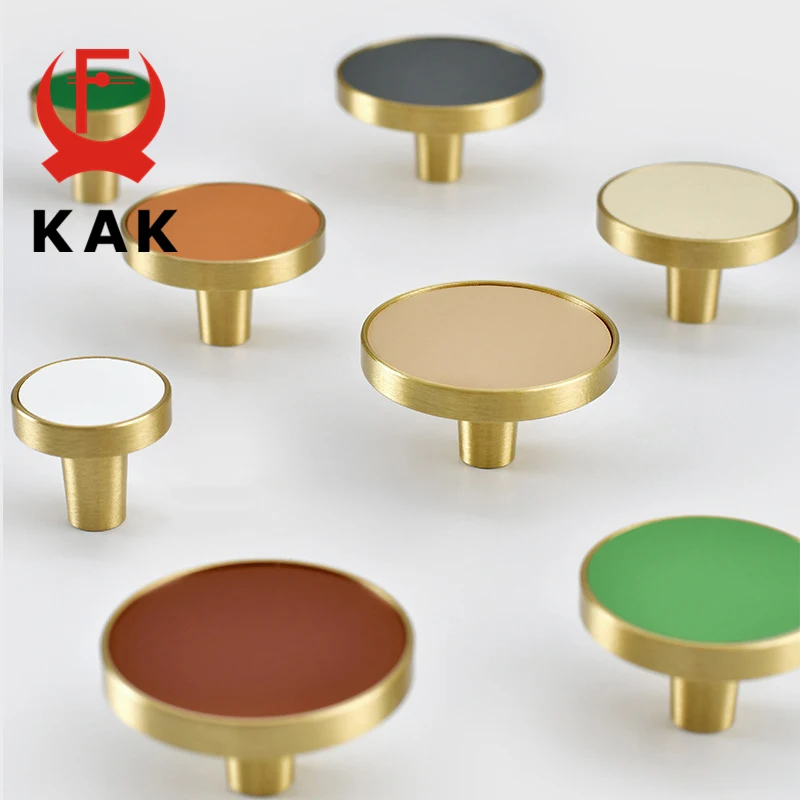 KAK Brass Wall Hooks Cabinet Knobs Leather Furniture Handles  Nordic Gold Kitchen Handles Drawer Knobs Hanging Hook Hardware