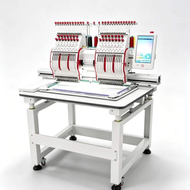 Customized Computerized Embroidery Machine Heavy Duty 12 Needles Memory Function for Patch Making