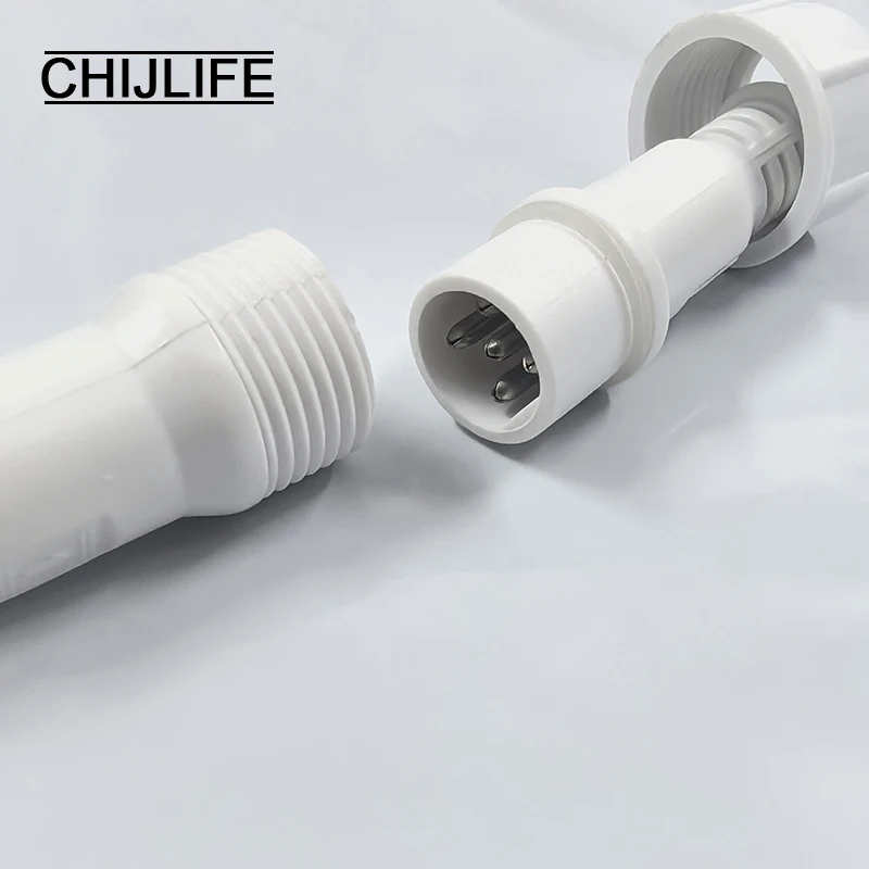 White 2 3 4 5 Pin IP68 Waterproof Male Female Cable Connector Plug Butt Extension Line Outdoor LED Wire 0.5/0.75 Square