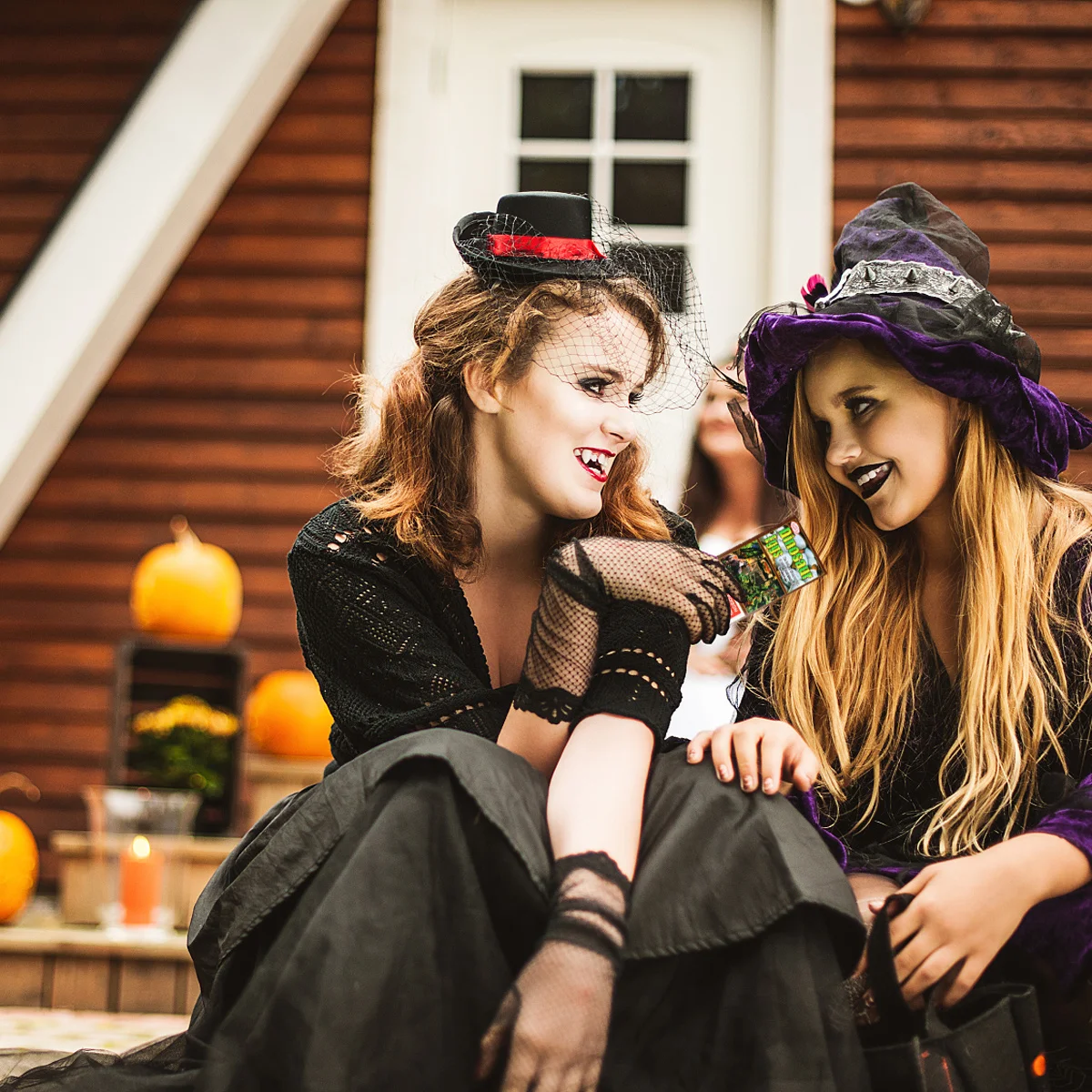 2 pezzi buste di Halloween scherzo oggetti di scena divertenti per forniture per feste bambini adulti bavaglio buste di trucco di Halloween regali novità