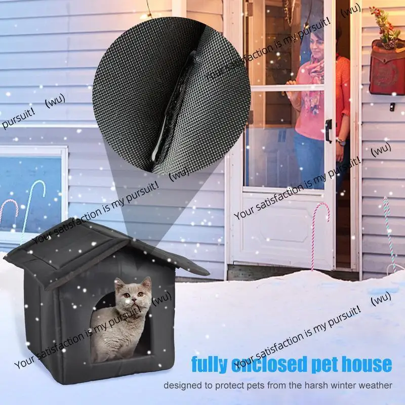 

Winter Outdoor Pet House Waterproof Oxford Cat Bed House Enclosed Cat and Dog Shelter