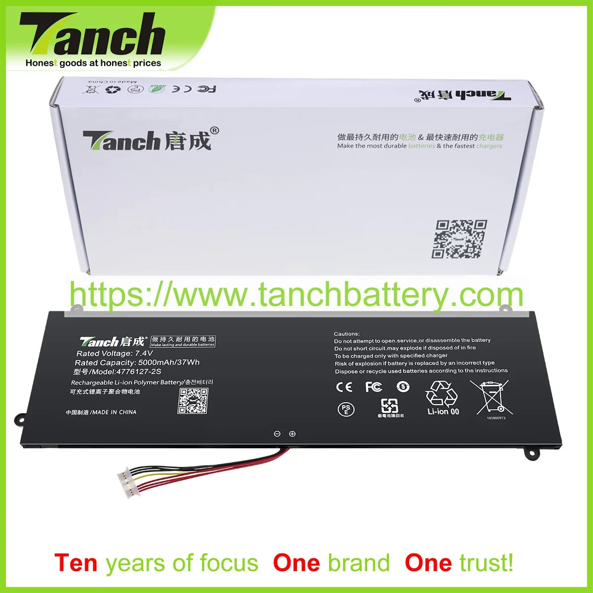 

Аккумуляторы для ноутбуков RTDPART ZL4776127-2S NV-4774126-2S SmartBook 145 M-SB145 1544-9701, 7,4 В, 2 ячейки