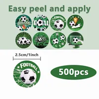500 Pcs Soccer Stickers 1inch Self-Adhesive Sports Ball Sticker Labels Roll for Sports Party Supplies, Team Gift, Birthday Party 2