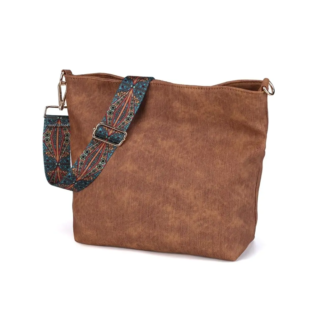 

Сумка-хобо для женщин, сумка через плечо из веганской кожи, мягкая сумка с молнией, повседневная сумка-тоут, регулируемый ремень | Слэшоузи (или: Слэшоузи)