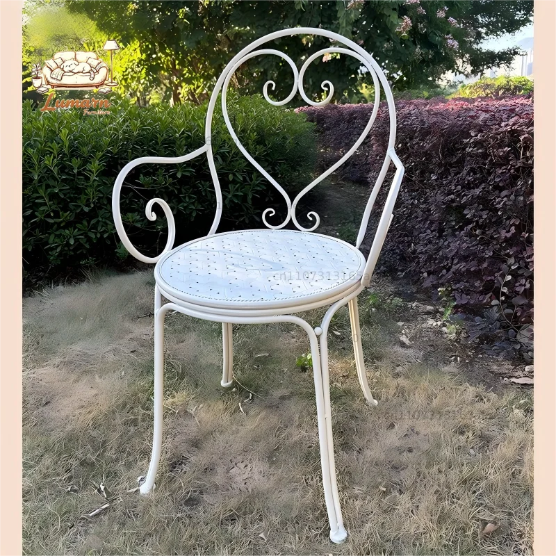 Nordic pastoral garden table chair combination outdoor courtyard coffee shop leisure wrought iron disassembly table set