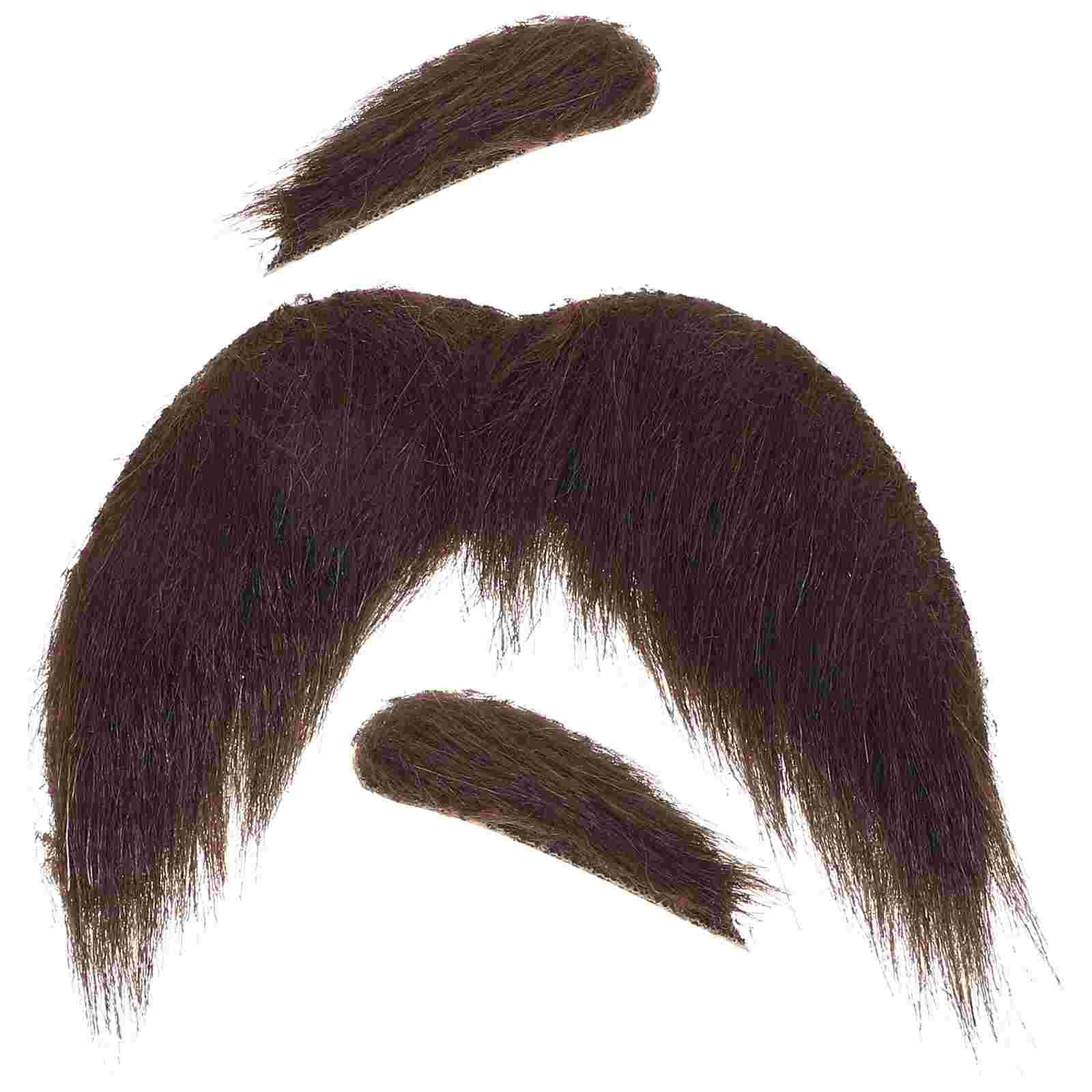 Tenues de barbe et de sourcils auto-adhésives pour hommes, accessoires de cosplay, costume de barbe pour adultes, faux grill à moustache, vieil homme