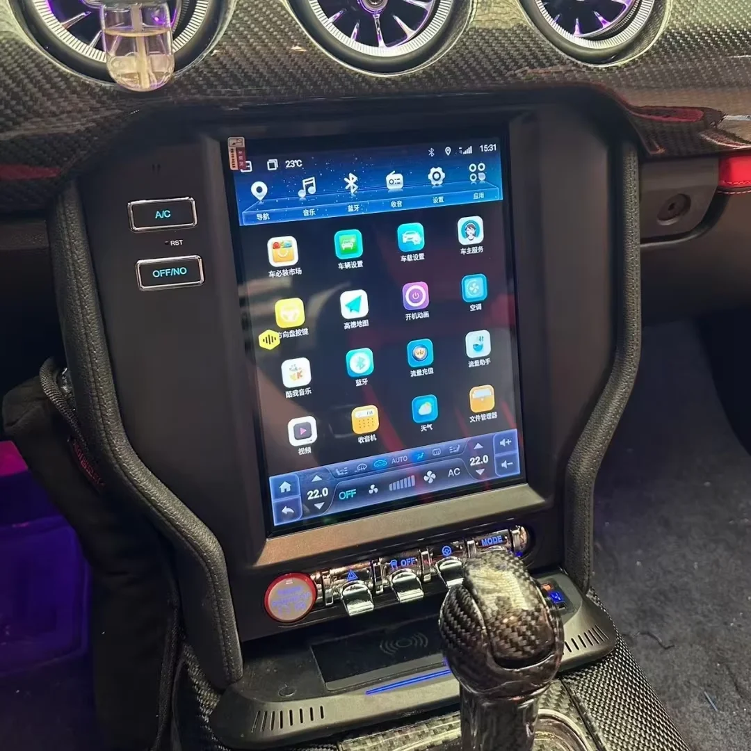 

Android 13 For Ford Mustang 2015-2019 Car Radio Automotive Multimedia Touch Screen Carplay Auto Bluetooth 4G WIFI GPS Navigation