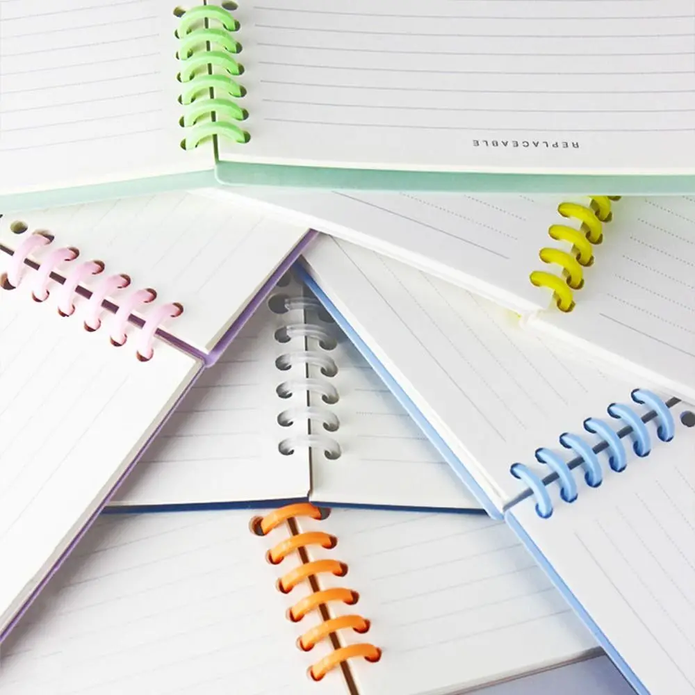 10PCS 6-Ring Binding Spines Combs 6 Holes Loose Leaf Binder Book Rings for Notebook Planners Diary Photo Album Expansion Ring