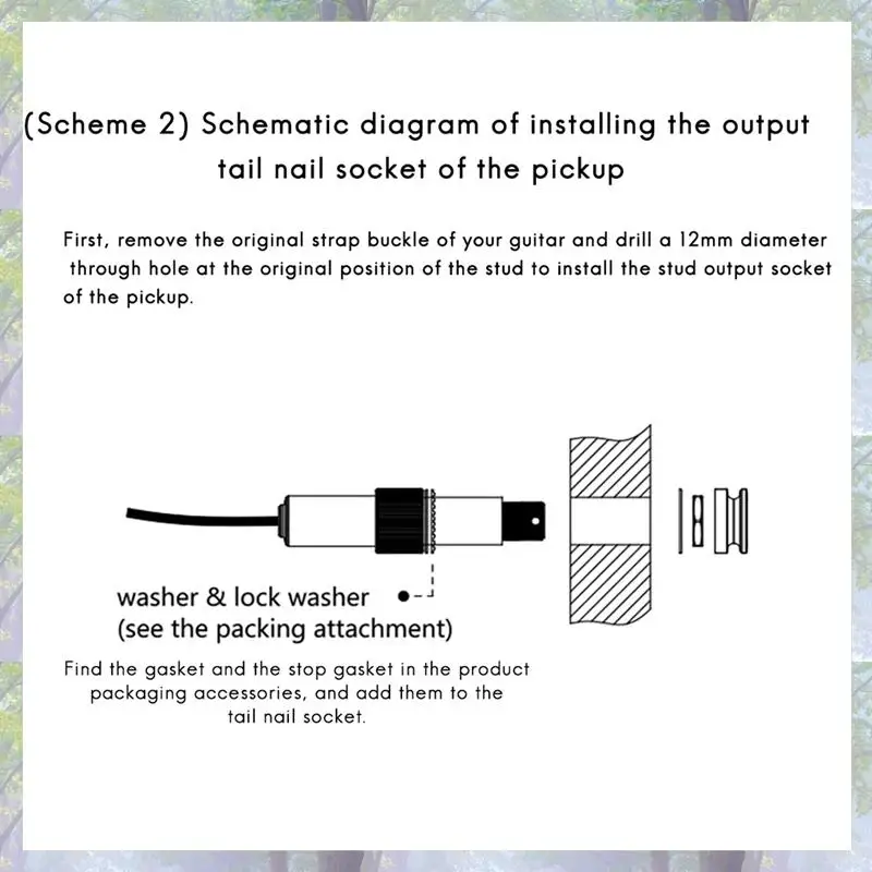 2X DOUBLE X0 Gitarren-Tonabnehmer, Vorverstärker, Schallloch-Tonabnehmer mit Lautstärke- und Klangregelung für Akustikgitarren-Musikinstrumente, 5