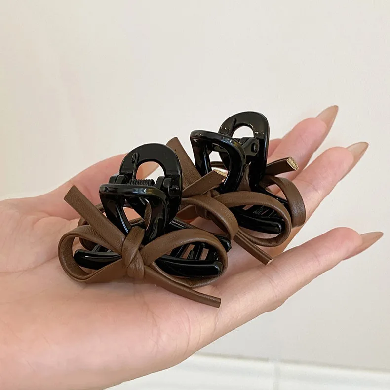 Hair Claw Clip Mini Bow Knot Sweet Trendy Lightweight Sturdy for Women Securing Flyaways Party Versatile Premium Resin