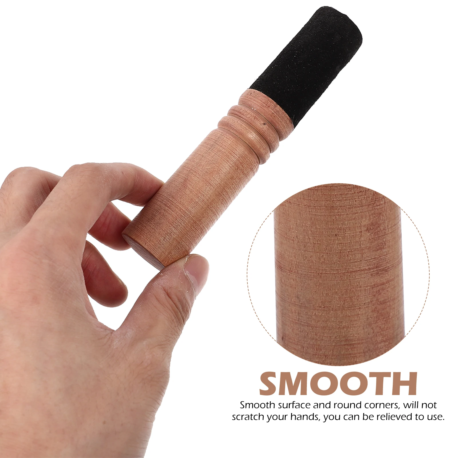 

3 Pcs Singing Bowl Accessories Smooth Surface Portable Yoga Mallet Wool Felt H Hammered Nepal Wooden Striker Spiritual Bowls