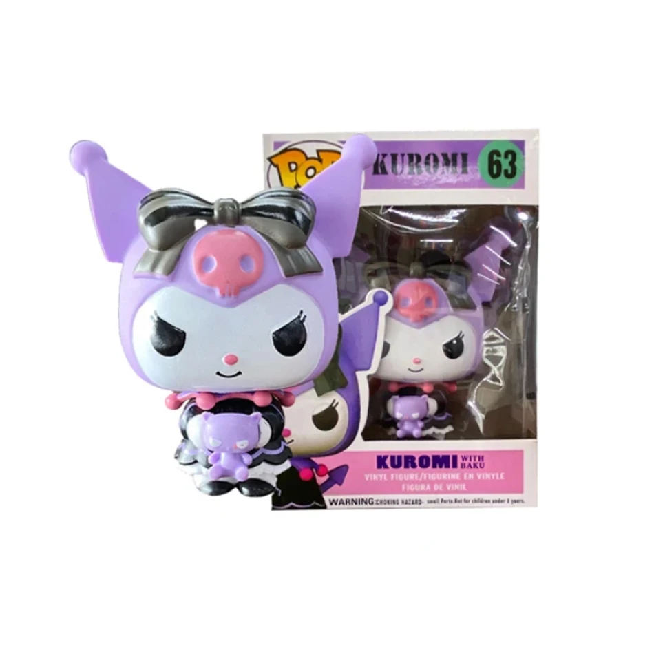 2024 Pop Kuromi Figures Sanrio Hello Kitty Cinnamoroll Figures POP Model 10 Cm for Girls Kids Gift Birthday Children Toys