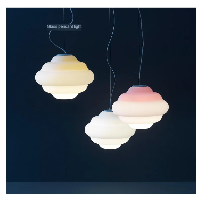 Lampada a sospensione da ristorante in stile crema nordico con sensazione di fascia alta per ragazze, camerette per bambini, camere da letto, apparecchi di illuminazione cloud