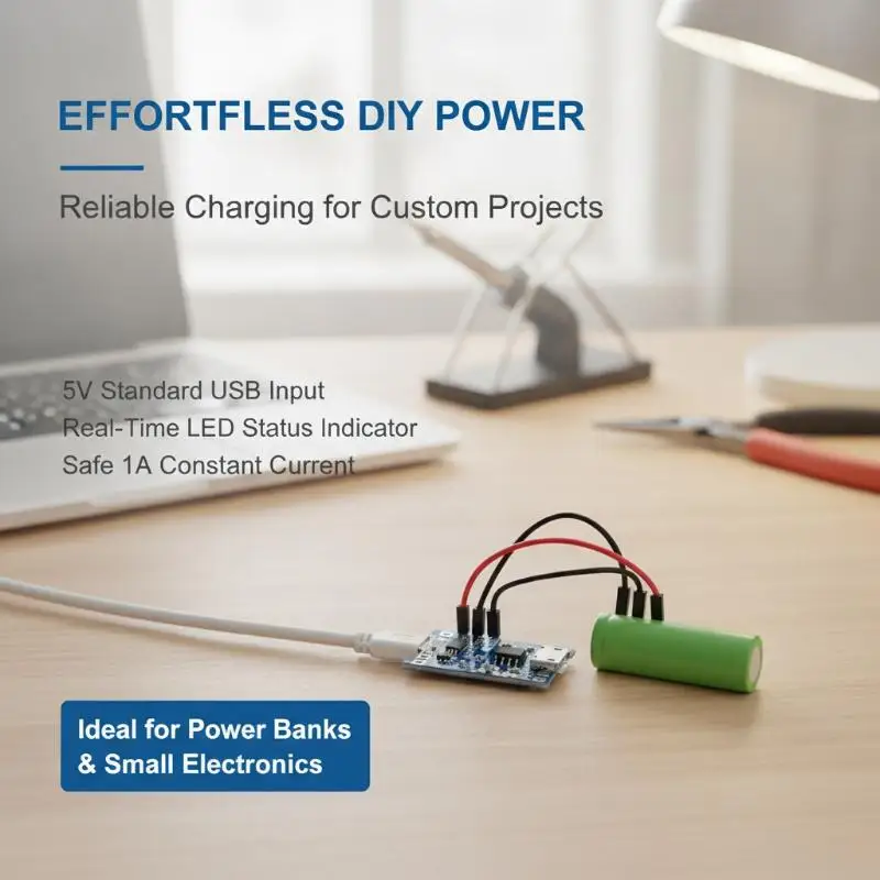 1A Lithium Battery Charger PCB Module Multi Interfaces Stable Charging Board For DIY Projects Small Device Repair