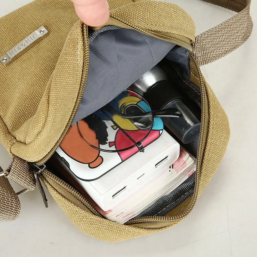 High Quality Shopping Handbag Cloth One-Shoulder Small Backpack Crossbody Bag Canvas Bag Man Bag