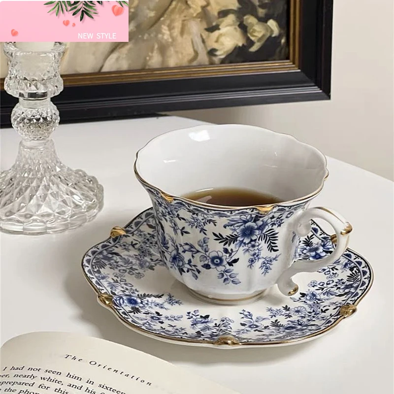 

Европейский набор кофейных чашек с блюдцем, набор цветочных чайных чашек, фарфоровая английская чашка для чая Afernoon Tea и блюдце, керамические чашки для кофе, кружки в подарок