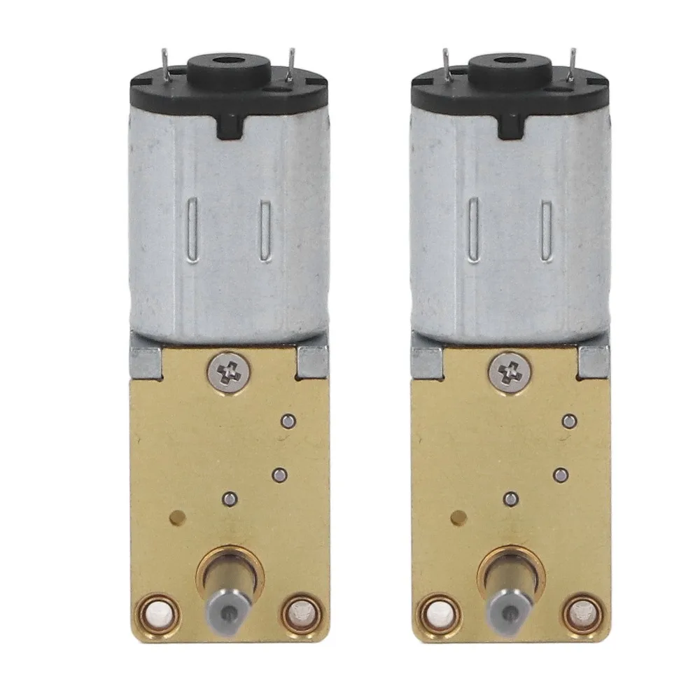 Double Shaft DC Geared Motor 6V DC Copper Material Speed Reduction Motor 190RPM Low Noise Worm Drive Motor