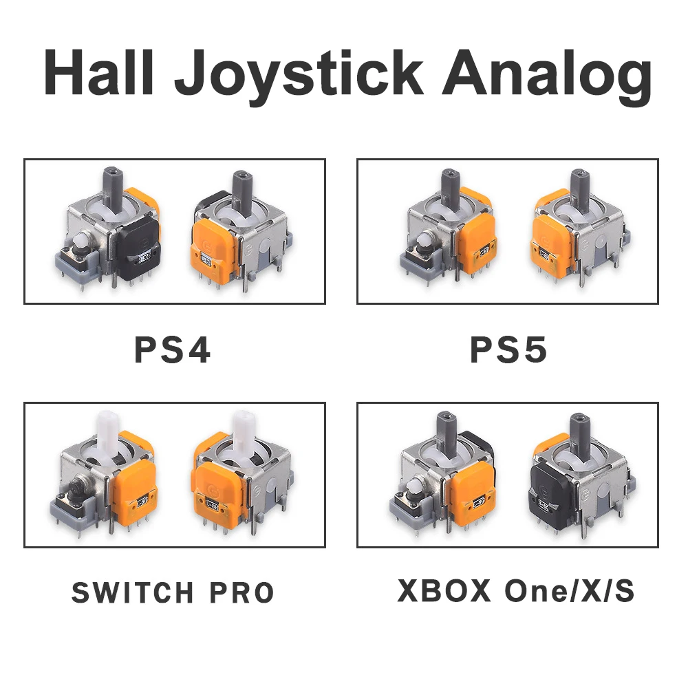 عصا تحكم عالية الدقة لـ PS5/PS4/Xbox One S/Switch Pro Gamepads، الروك الكهرومغناطيسي PS5، عصا تحكم عالمية لقاعة Xbox